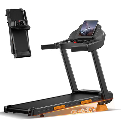 16% Treadmills for Home with Handle, 3 in 1 Portable Treadmill with Incline, Foldable Treadmill with Three Screen, 12, Custom