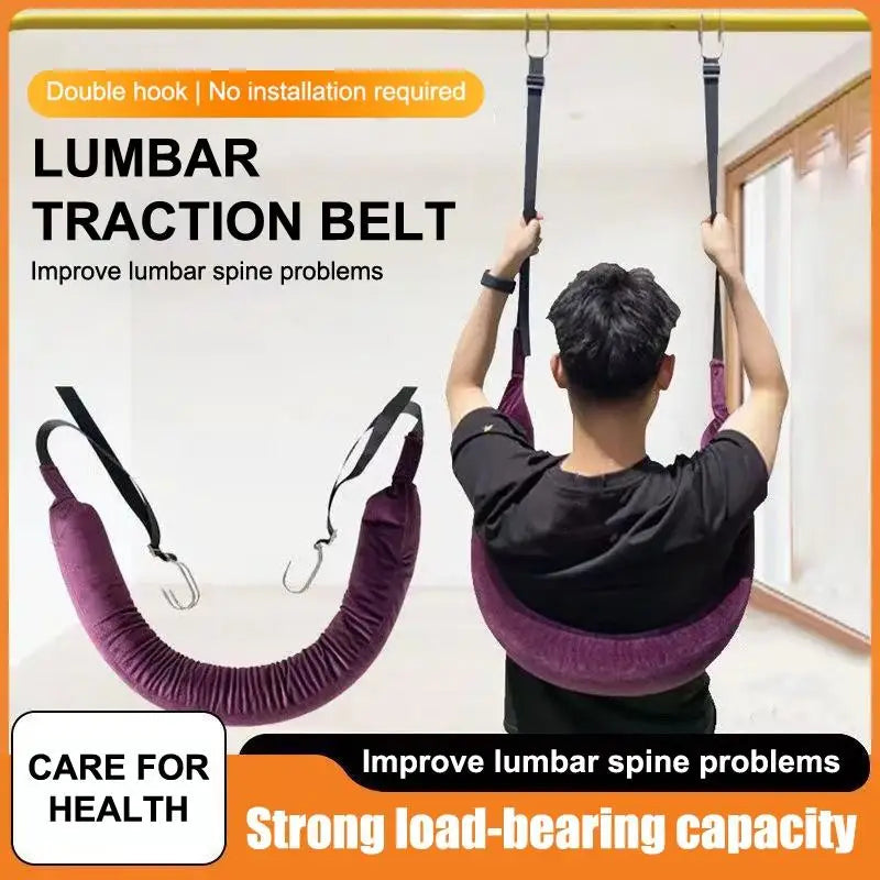 Home Gym Lumbar Traction Belt Adjustable Horizontal Bar Stretch Back Suspension Spine Alignment for Daily Exercise