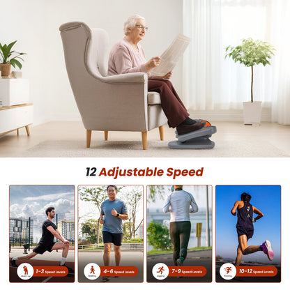 Under-Desk Elliptical Machine Portable Mini Elliptical 12 Manual Modes 3+12-Level 3 Auto Modes Elliptical Leg Exerciser for Seniors and Office Workers – for Rehabilitation & Fitness