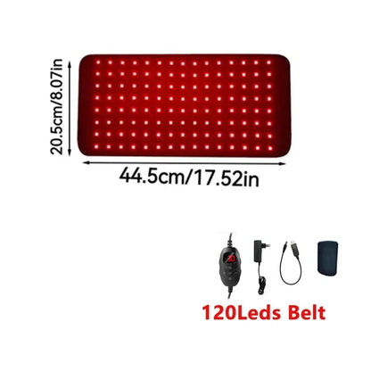 Red Light Therapy for Body,660&850nm Infrared Light Therapy Pad with Timer,Wearable for Back Knee Hip Shoulder Muscle Relaxation