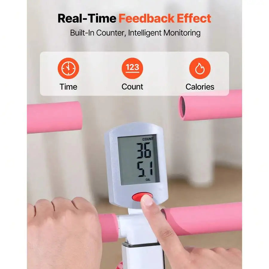 Squat Machine, Deep Squat Rowing Machine For Home, Easy Setup & Foldable Exercise Equipment, Glute Trainer Machine With 3 High-Strength Resistance Bands, Glutes & Leg Home Workout Machine, White