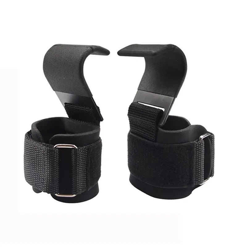 Weight Lifting Hook Grips With Wrist Wraps Hand-Bar Wrist Strap Gym Fitness Hook Weight Strap Pull-Ups Power Lifting Gloves