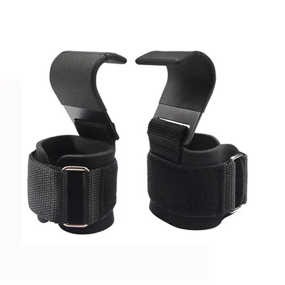 Weight Lifting Hook Grips With Wrist Wraps Hand-Bar Wrist Strap Gym Fitness Hook Weight Strap Pull-Ups Power Lifting Gloves