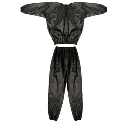 Sport Suit Men Women PVC Sauna Suit Long Sleeve Elastic Waist Summer Men's Top Pants Set Sweat Suit Weight Loss Fitness Clothing