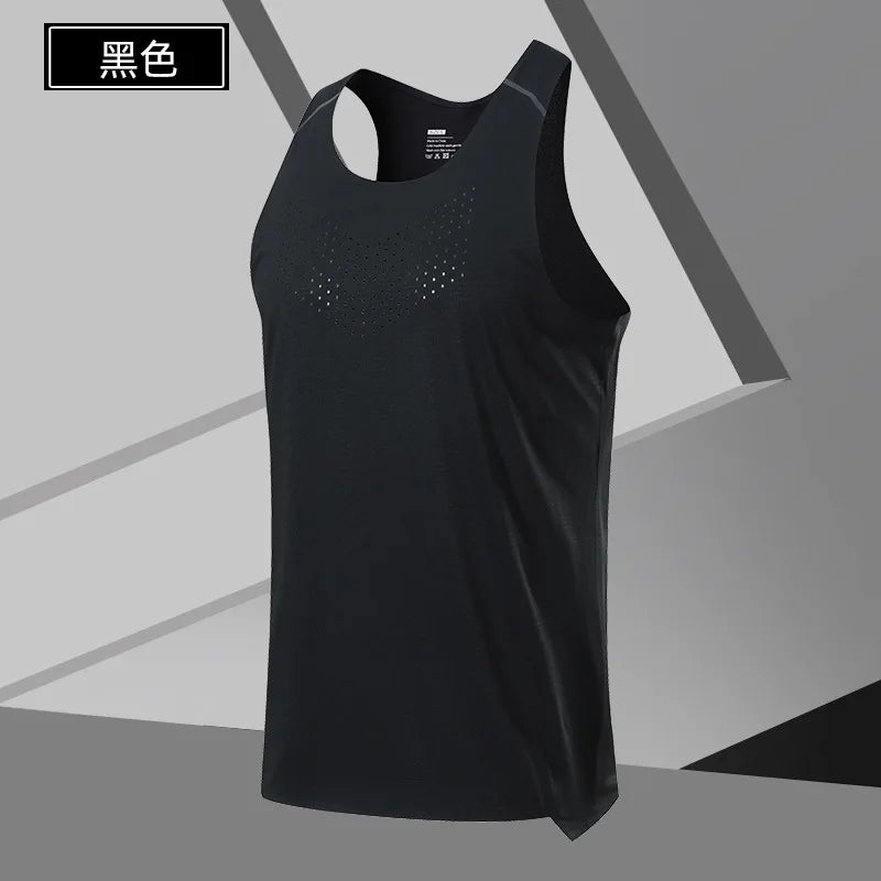 Fitness Vest Men Marathon Lightweight Women Racerback Couple Running Quick Dry Tank Tops Gym Clothing Traning Sports Singlet Man
