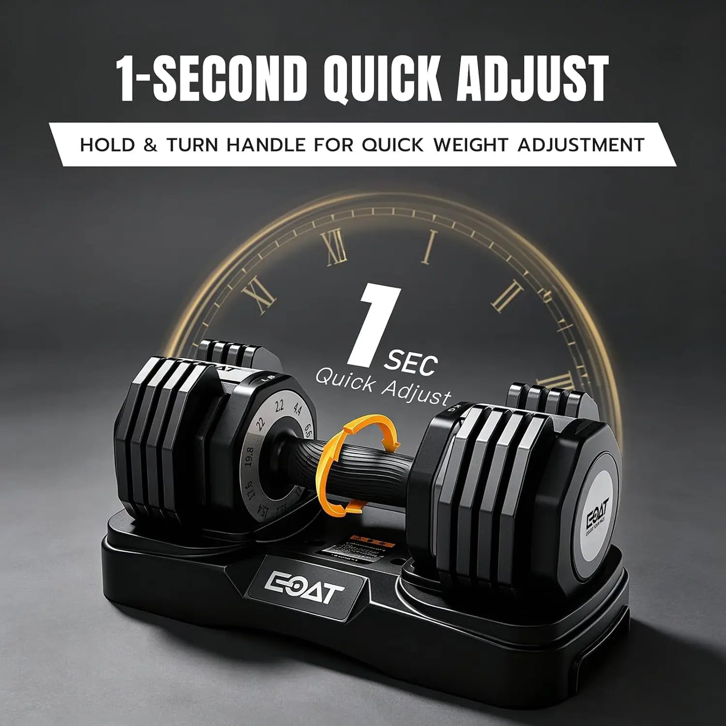 22/33 lbs Pair/Single Adjustable Dumbbells Set,Premium Quick Adjust, 10 in 1 Adjustable Dumbbell Set for Men and, Custom