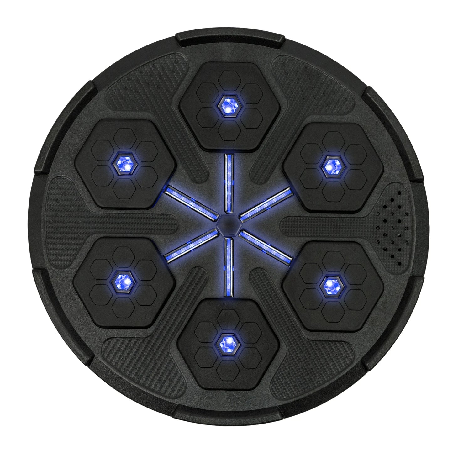Smart Bluetooth Music Boxing Machine with Gloves, Wall Mounted Electronic Punching Target with LED Lights & Built-in Speaker, 2000mAh Rechargeable for Home Gym Training, Black