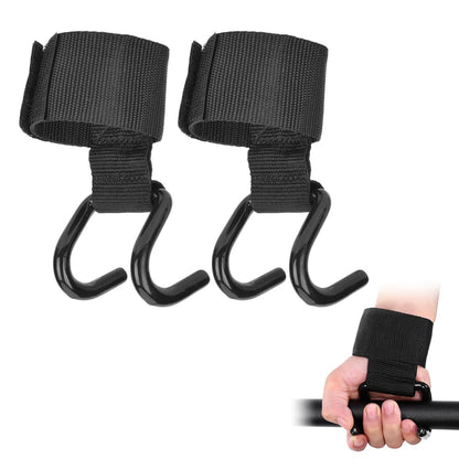 1 Pair Lifting Hooks & Padded Wrist Straps, Deadlift Grips for Weight Lifting, Pull-ups, Shrugs and Powerlifting