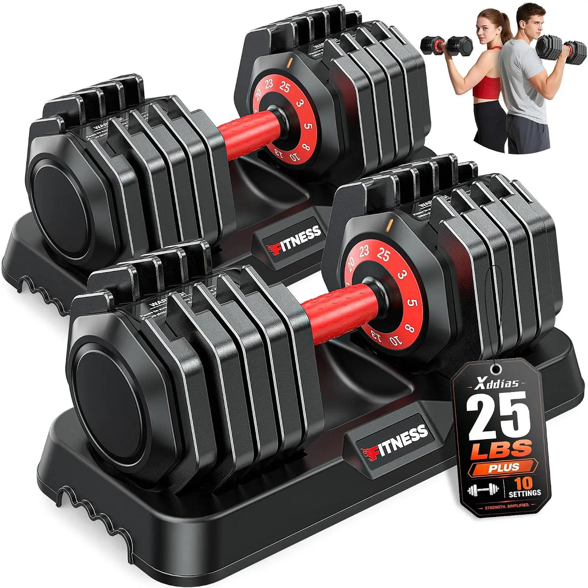Adjustable Dumbbell Set for Home Gym Strength Training, Custom