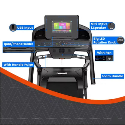 Foldable Steel Indoor Gym Equipment Home Use Eco-friendly Exercise Aerobic Walking Machine Gym Equipment Electric Treadmill
