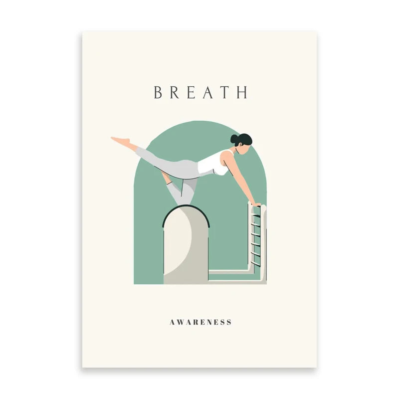 Yoga Asana Line Art Prints Pilates Teaching Posters Modern Minimalist Yoga Poses Canvas Painting Pilates Studio Wall Decor
