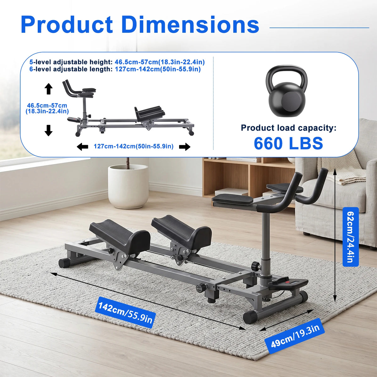 Primal Crawl & Spine Twist and Stretch Trainer – Full Body Low-Impact Cardio Machine with Adjustable Hand Grips, Knee Support & Steel Frame, Home Gym Equipment
