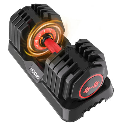 55lb Adjustable Dumbbell, 10 in 1 Hand Adjustable Weights Dumbbell with Anti-Slip Texture Handle, Exercise & Fitness, Custom