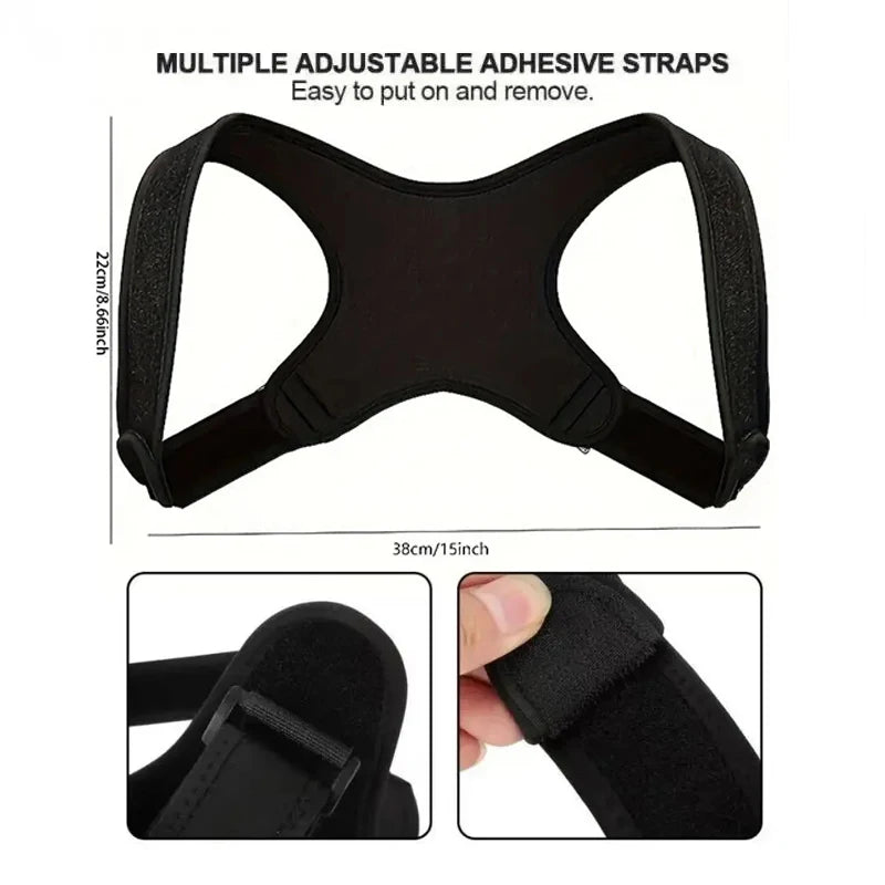 Lightweight Posture Corrector Back Support Belt for Improving Sitting Posture - Adjustable for Correcting Sitting Posture