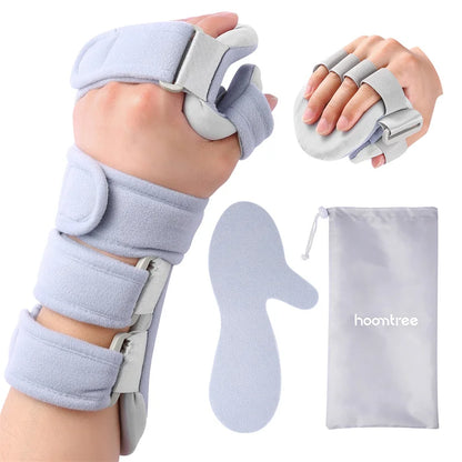 Hand Splint Functional Hand Orthosis Night Immobilizer Wrist Brace with Finger Separator for Stroke Relieve Carpal Tunnel Pain