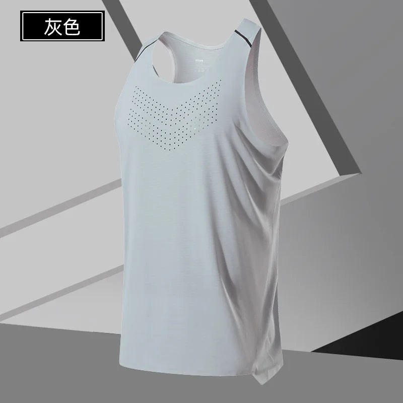 Fitness Vest Men Marathon Lightweight Women Racerback Couple Running Quick Dry Tank Tops Gym Clothing Traning Sports Singlet Man