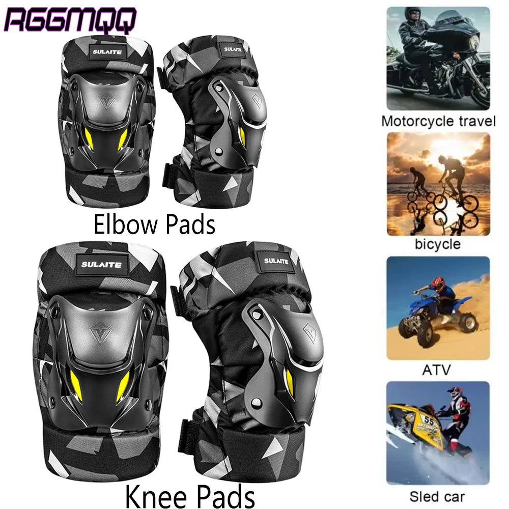 1Pair Knee and Elbow Pads, Gear-Multi Sport Protection for Skateboard, BMX, Pogo,Inline Skating, Scooter-Kids, Teen, Adult Sizes