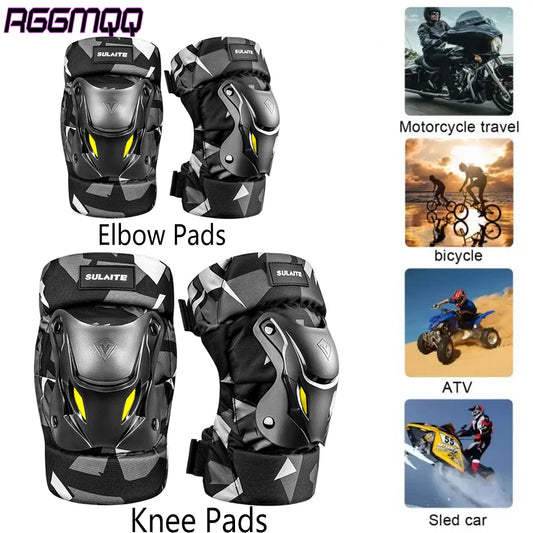 1Pair Knee and Elbow Pads, Gear-Multi Sport Protection for Skateboard, BMX, Pogo,Inline Skating, Scooter-Kids, Teen, Adult Sizes