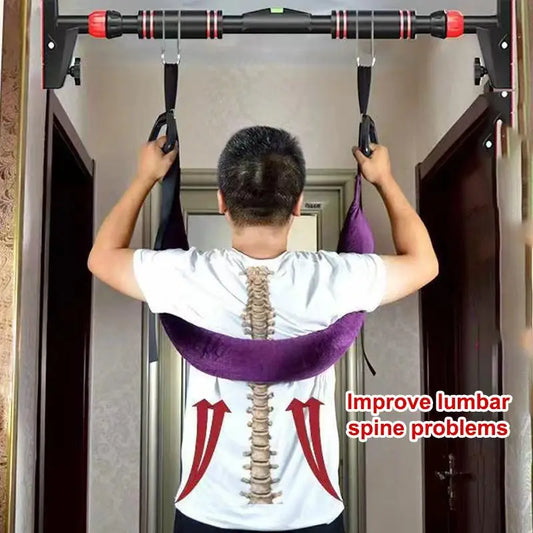Home Gym Lumbar Traction Belt Adjustable Horizontal Bar Stretch Back Suspension Spine Alignment for Daily Exercise
