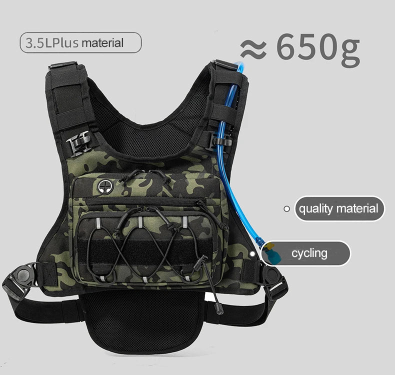 Running Chest Pack Hydration Vest For Cycling Hiking Bicycle Race Marathon Bag Men Women Sports Tactical Pouch Camping Backpack