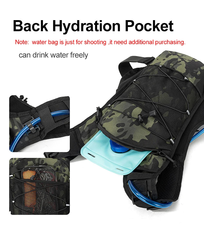 Running Chest Pack Hydration Vest For Cycling Hiking Bicycle Race Marathon Bag Men Women Sports Tactical Pouch Camping Backpack