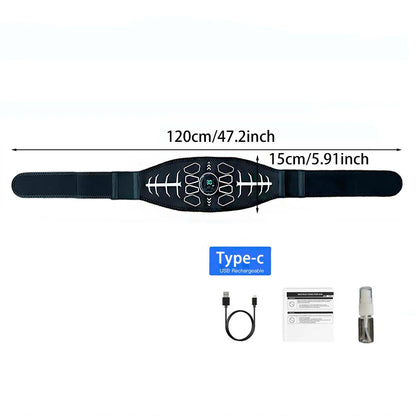 Abdominal Toning Belt Smart Abs Muscle Toner Body Arm Massage Fitness Belt USB Recharge Home Gym Office Workout Equipment Unisex