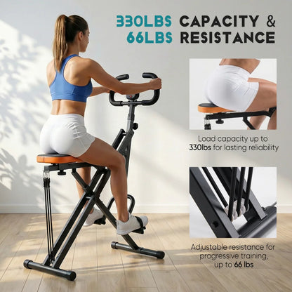 Home Squat Machine, A 330-pound Weight-bearing Lower Body Exercise Equipment With Adjustable Resistance, Foldable Fitness Machine
