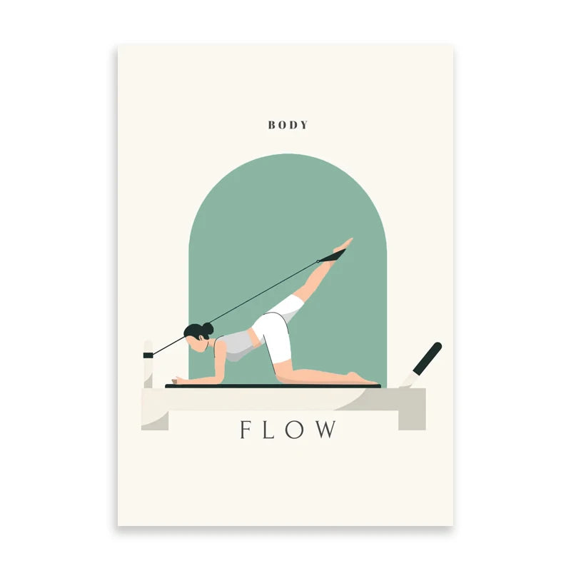 Yoga Asana Line Art Prints Pilates Teaching Posters Modern Minimalist Yoga Poses Canvas Painting Pilates Studio Wall Decor
