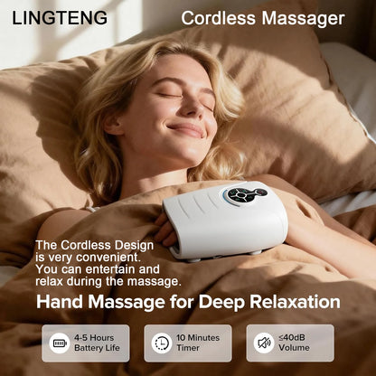 LINGTENG Hand Massager, Cordless Heated Massager, Relax Anytime, Anywhere, Warm and Comfortable, Helps You Unwind Deeply, A Holiday Gift for Home or Office
