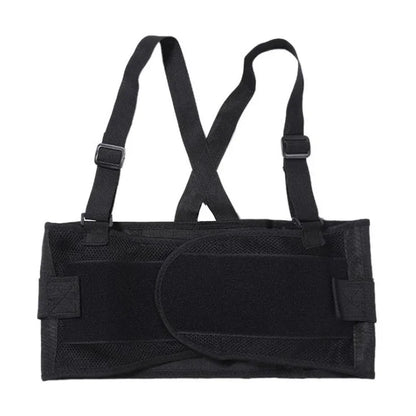 Weightlifting Belt - Heavy-Duty Lumbar Support Back Brace with Adjustable Suspenders for Gym, Fitness & Sports Injury Prevention
