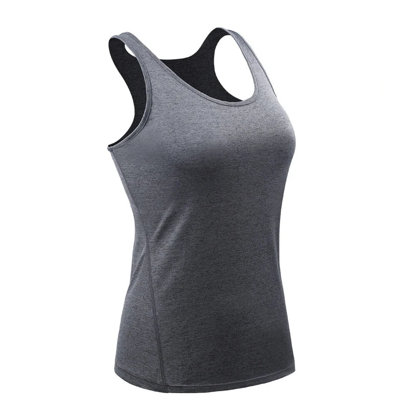 Women Fitness Top Workout Training Exercise Gym T Shirt Sport T-shirt Bodybuilding Yoga Running Backless Sleeveless Tee Vest J82