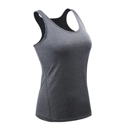 Women Fitness Top Workout Training Exercise Gym T Shirt Sport T-shirt Bodybuilding Yoga Running Backless Sleeveless Tee Vest J82
