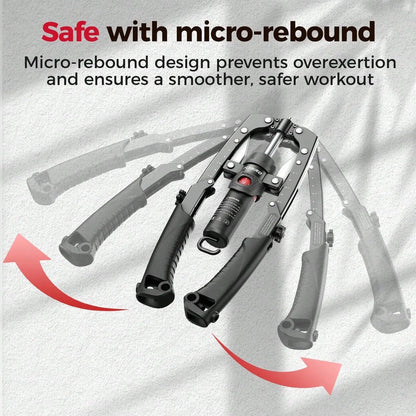 2-IN-1 Arm Trainer With Ab Roller Wheel, Adjustable 22-440lbs Hydraulic Power Chest, Shoulders, Forearm, Triceps &Amp; Core Muscle Strengthener (Includes Backpack & Pad)