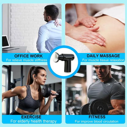 Deep Tissue Massage Gun with Heat Cold 6 Speeds Handheld Percussion Massager Fascia Gun For Body Back Neck Leg Massage Tools