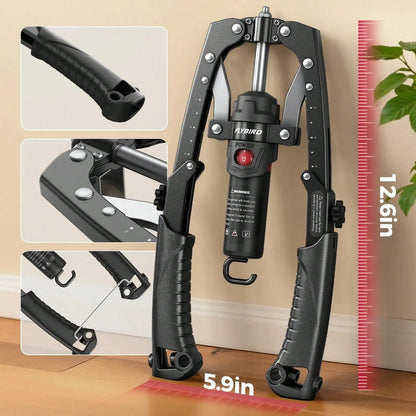 2-IN-1 Arm Trainer With Ab Roller Wheel, Adjustable 22-440lbs Hydraulic Power Chest, Shoulders, Forearm, Triceps &Amp; Core Muscle Strengthener (Includes Backpack & Pad)