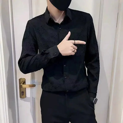 Shirts And Blouses For Men White Man Tops Plain Graphic Floral Clothing Korean Style Designer Fashion S Elegant Cheap Brand Cool