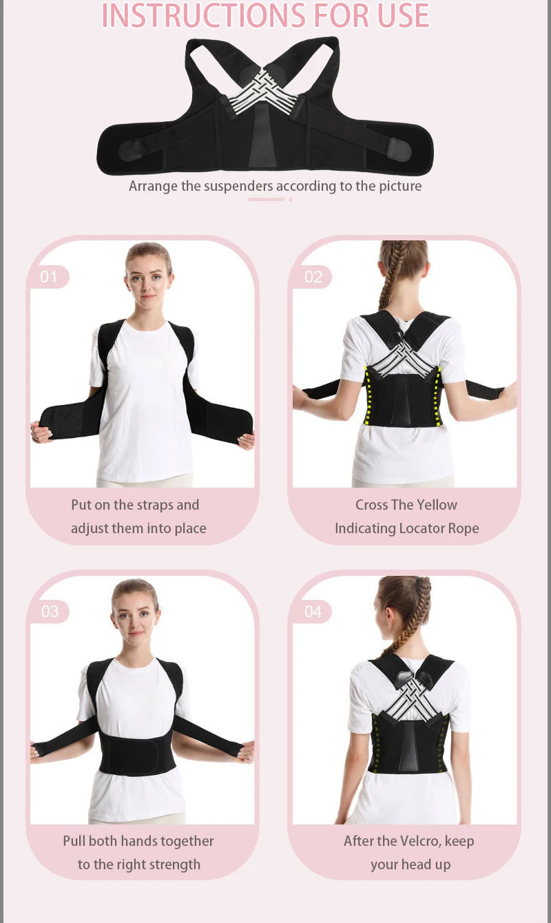 New Adult Posture Corrector Belt Breathable Back Correction Strap Women Men Back Support Sitting Position Correction Tool