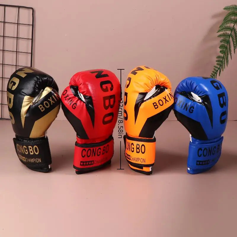 6oz Kids Professional Boxing Gloves Breathable PU Leather Muay Thai Karate Training Sparring Punching Gloves