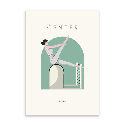 Yoga Asana Line Art Prints Pilates Teaching Posters Modern Minimalist Yoga Poses Canvas Painting Pilates Studio Wall Decor