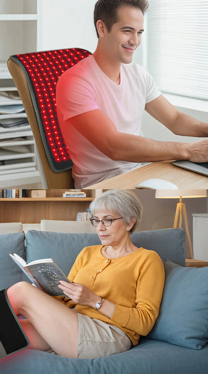 New Large Size 242LEDs Red Light Therapy Pad 660&850nm Near Infrared Light Therapy for Body Relax & Massage Muscles Pain Relief