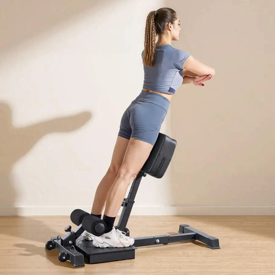 Squat Machine, Deep Squat Rowing Machine For Home, Easy Setup & Foldable Exercise Equipment, Glute Trainer Machine With 3 High-Strength Resistance Bands, Glutes & Leg Home Workout Machine, White
