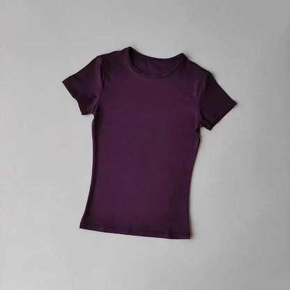 Women's Outdoor Sports Shirt Yoga Wear Fitness T-Shirt Quick Dry Running T-Shirt Workout Top Female Sportswear Exercise Clothing