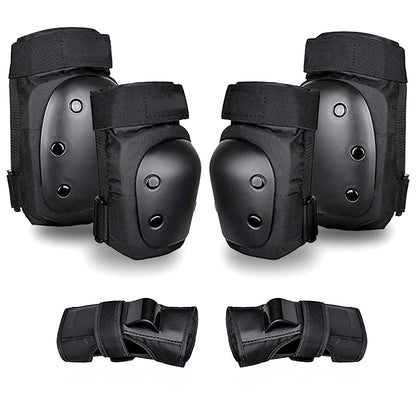 Knee Pads Elbow Pads with Wrist Guards, 3 in 1 Protective Gear Set for Skating Cycling Bike Rollerblading Scooter