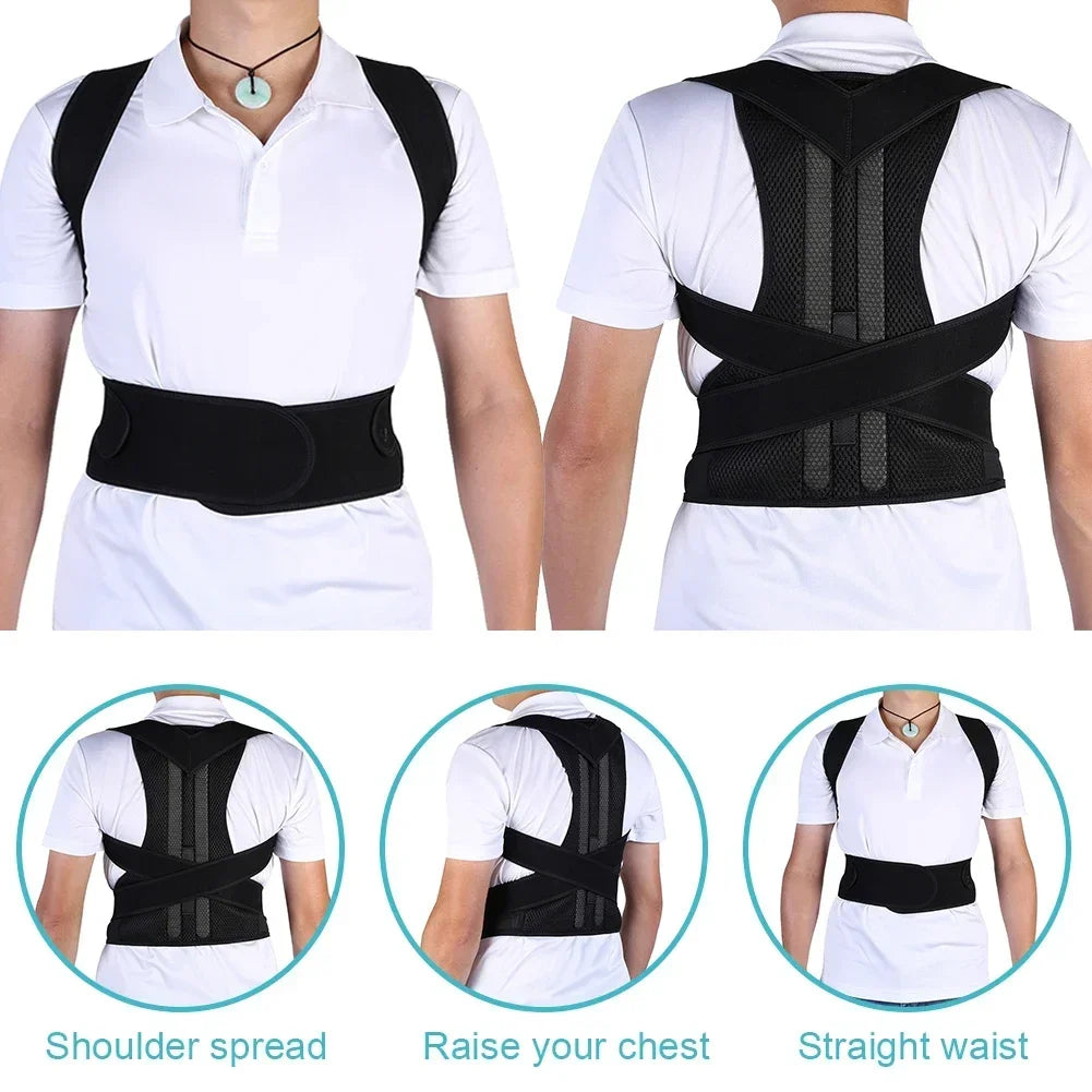 Back Posture Brace Clavicle Support, Stop Slouching And Hunching, Adjustable Back Trainer Unisex, Order A Size Up