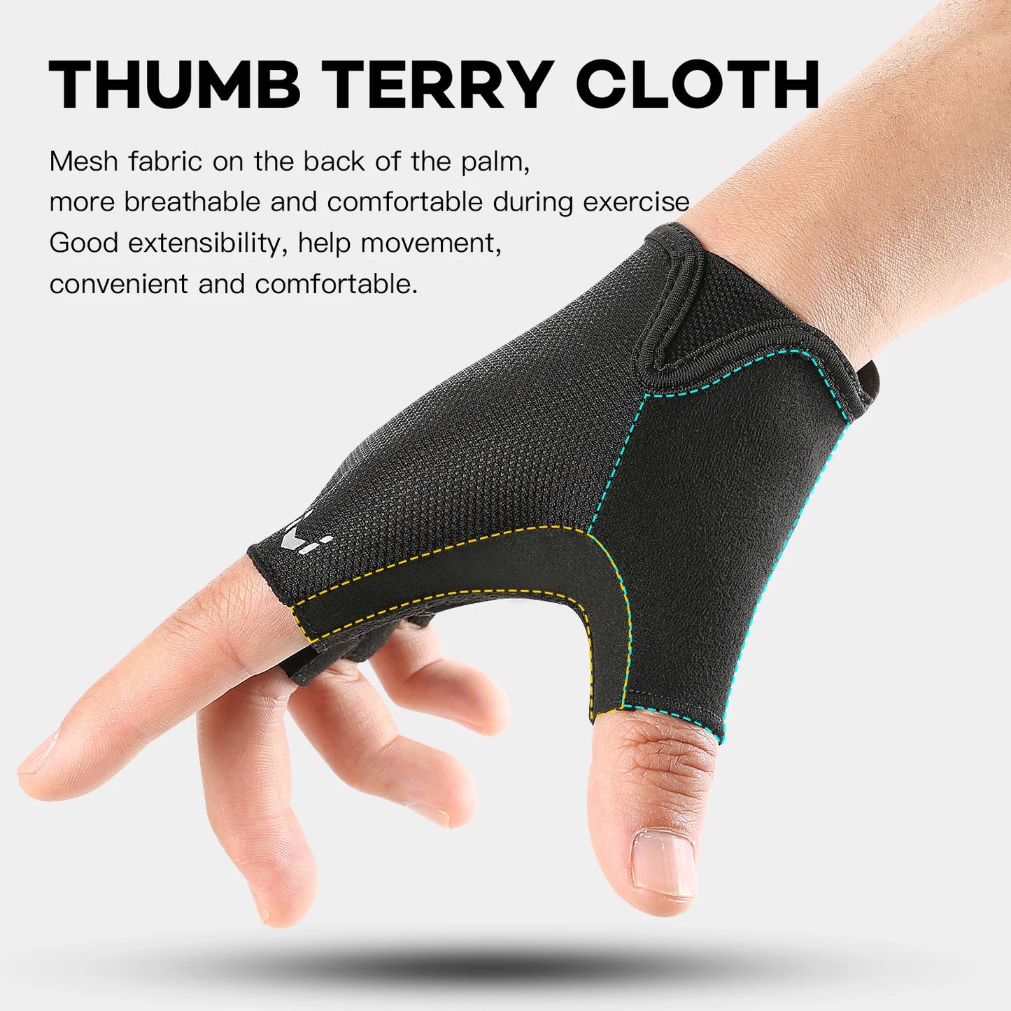 Fitness Half Finger Gloves for Men, Outdoor Tactical Training, Combat, Rolling Iron, Horizontal Bar, Wear resistant, Anti slip