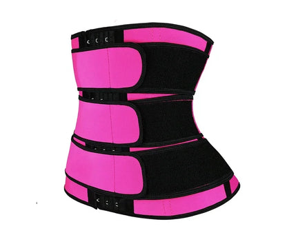 Women Waist Trimmer Triple Belts Waist Trainer Shapewear Tummy Control Slimming Fat Burning Body Shaper Compression Sheath Belts