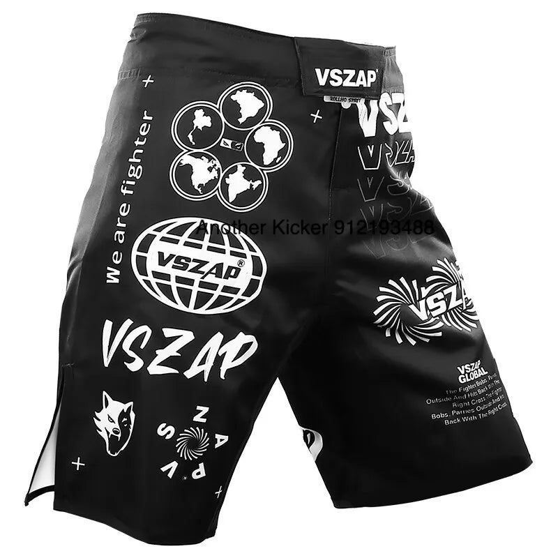Vszap MMA BJJ Shorts Comprehensive Fighting Training Pants Men's Muay Thai No Gi Judo Jiu Jitsu Sports Boxing Grappling Shorts