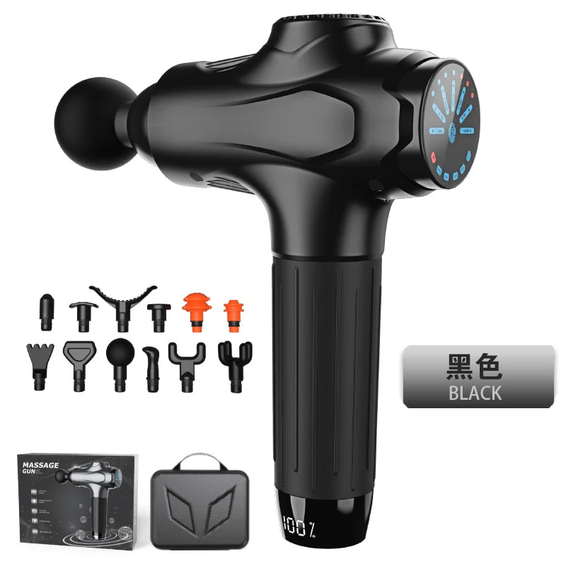 Professional Massage Guns12 Heads Smart Massage Gun For Body Neck Back Electric Handheld Fascia Gun Muscle Relaxation Massager