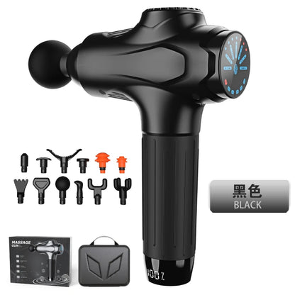 Professional Massage Guns12 Heads Smart Massage Gun For Body Neck Back Electric Handheld Fascia Gun Muscle Relaxation Massager