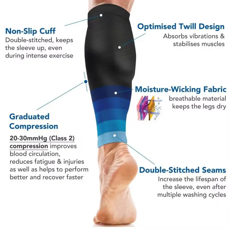 1 Pair Compression Calf Sleeves Running Leg Compression Sleeve Compression Socks for Shin Splint For Men Women 20-30mmHg